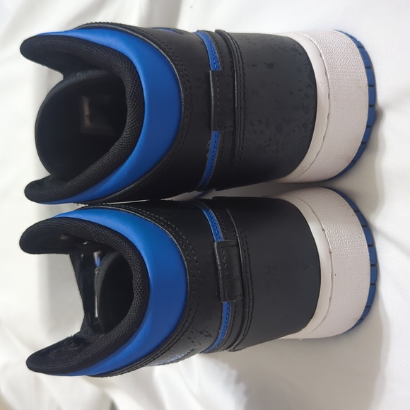 Nike Air Jordan 1 Mid Shoes, Color Black Royal Blue Size 6.5Y - Picture 4 of 16
